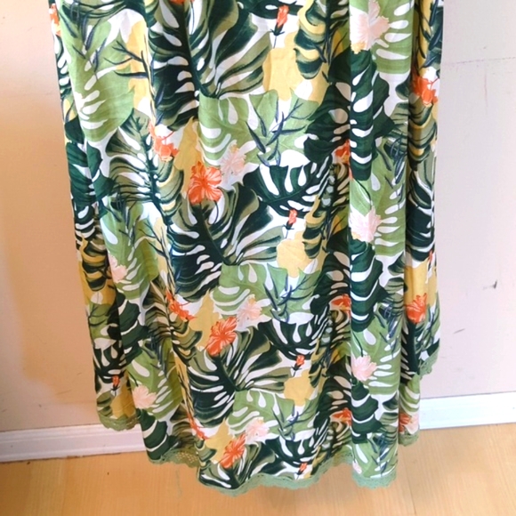 American & Beyond Tropical Flowers High Low Maxi Dress XS - Picture 11 of 16